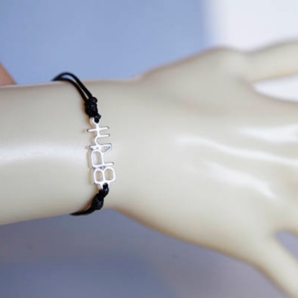 Blood Type BRh+ Positive Macrame Cord Bracelet 🌸 - Picture 2 of 5